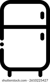 Refrigerator icon with simple and line style