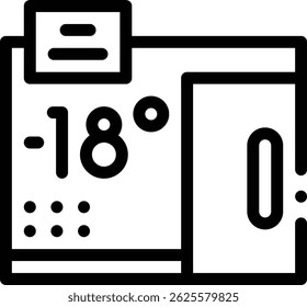 refrigerator icon. Thin Linear Style Design Isolated On White Background