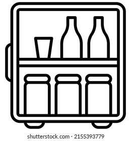 refrigerator icon with transparent background