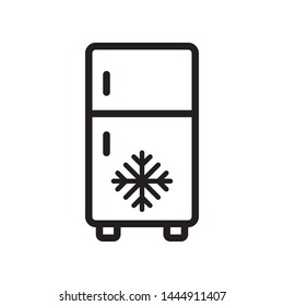 Refrigerator icon in trendy outline style design. Vector graphic illustration. Suitable for website design, logo, app, template, and ui. Editable vector stroke. EPS 10.