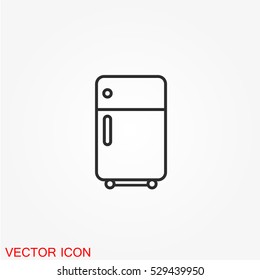 Refrigerator icon vector