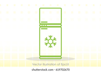 Refrigerator icon vector