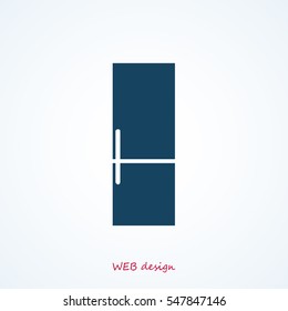 refrigerator icon, vector best flat icon, EPS