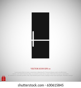 refrigerator icon, vector best flat icon, EPS