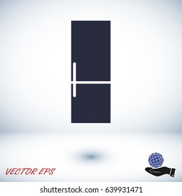 refrigerator icon, vector best flat icon, EPS