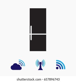refrigerator icon, vector best flat icon, EPS