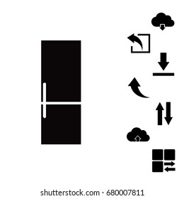 refrigerator icon, vector best flat icon, EPS