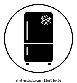 Refrigerator icon vector design isolated on white background.
