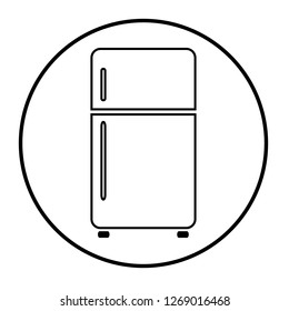 Refrigerator icon vector design isolated on white background.
