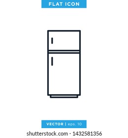 Refrigerator Icon Vector Icon Design Template. Editable Stroke