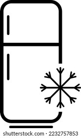 Refrigerator Icon Vector Icon Design Template. Editable Stroke on white background..eps