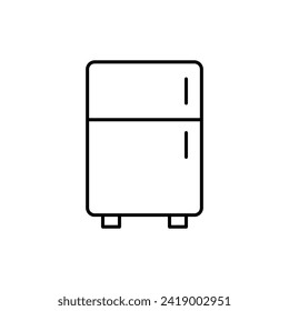 Plantillas de diseño de vectores de iconos de refrigerador sencillas y modernas
