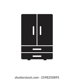 refrigerator icon vector electronic color editable design