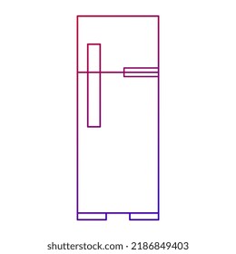 refrigerator icon vector flat kitchen ice box