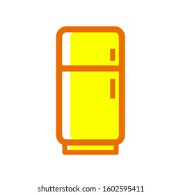 Refrigerator icon vector in flat style design