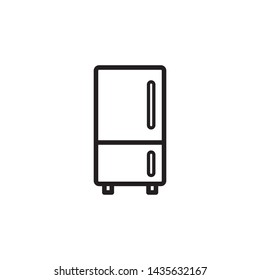 Refrigerator icon vector. Freezer icon. Refrigerator electronic symbol illustration. Flat design style on white background.