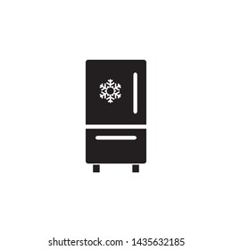 Refrigerator icon vector. Freezer icon. Refrigerator electronic symbol illustration. Flat design style on white background.