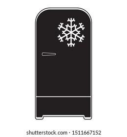 Refrigerator icon vector. Freezer icon. Refrigerator electronic symbol illustration. Flat design style on white background. eps 10
