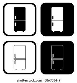 Refrigerator Icon . Vector Illustration