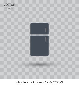 Icono del refrigerador. Ilustración del vector EPS 10.