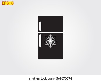 refrigerator, icon, vector illustration eps10