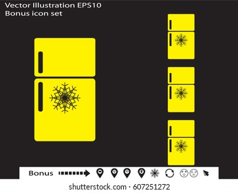refrigerator, icon, vector illustration eps10