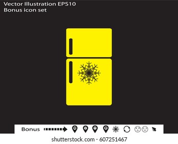 refrigerator, icon, vector illustration eps10
