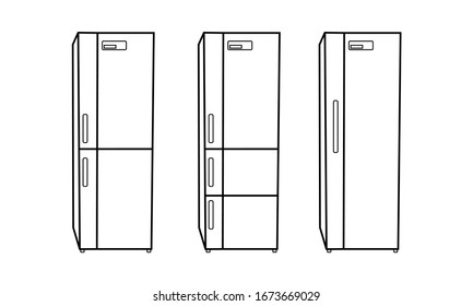 diseño de señal de ilustración vectorial de icono de refrigerador