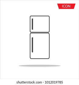 refrigerator icon vector isolated on white background.