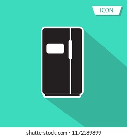 Refrigerator icon vector isolated on white background.