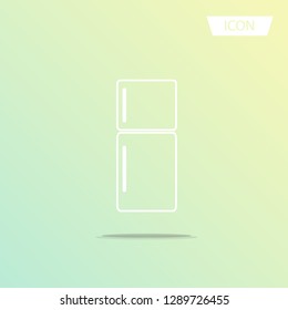 refrigerator icon vector isolated on white background. 