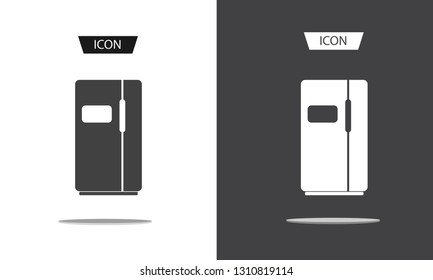 Refrigerator icon vector isolated on white background.