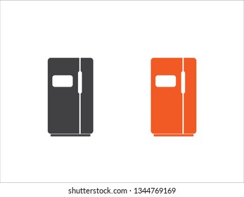 Refrigerator icon vector isolated on white background.