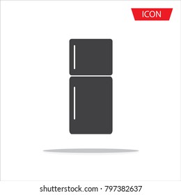 refrigerator icon vector isolated on white background.
