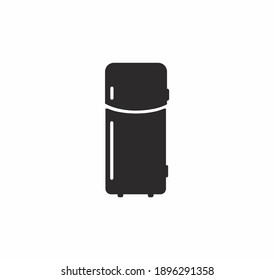 Refrigerator icon vector on white background