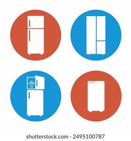 refrigerator icon vector, vektor icon kulkas model bagus moderen