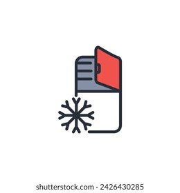 Icono de refrigerador. vector.Trazo editable.signo de estilo lineal para el uso de diseño web,logo.Ilustración de símbolo.