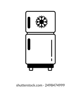 refrigerator icon with white background vector stock illustration