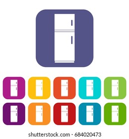 Refrigerator icons set