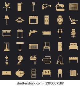 Refrigerator icons set. Simple style of 36 refrigerator vector icons for web for any design