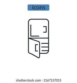 símbolo de iconos de refrigerador elementos vectores para web infográfica