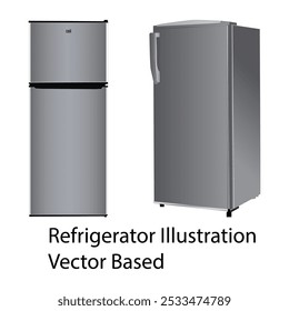 Desenho à mão baseado em vetor da ilustração do refrigerador Vol 02