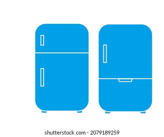 Refrigerator illustration . Vector illustration . Icon .