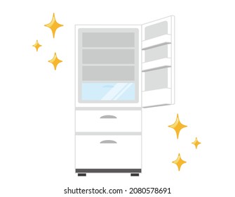 Refrigerator illustration . Vector illustration . Icon .