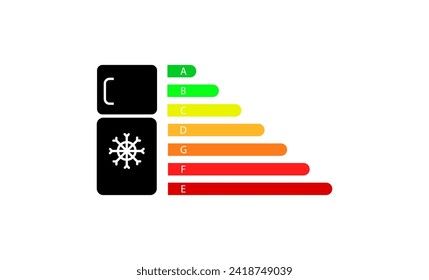 Refrigerator indicator. Cold indicator. Flat and silhouette style. Vector icon
