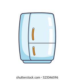 Refrigerator isolated.