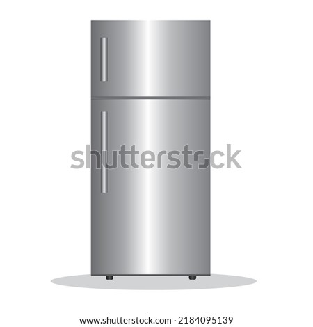 refrigerator isolated on white background.kitchen concept.can be used for many purposes. vector illustration.