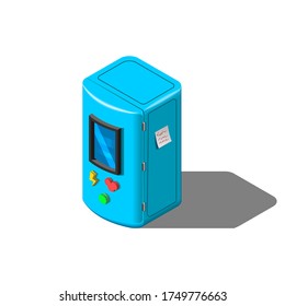 Refrigerator Isometric 3D Object Kitchen Design Element