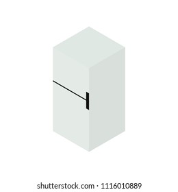 Refrigerator isometric icon isolated on white background
