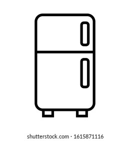 Refrigerator - kitchen icon vector outline style design template